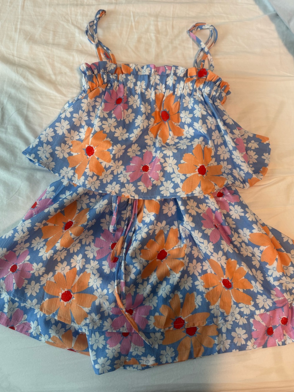 XS Blue Floral Romper